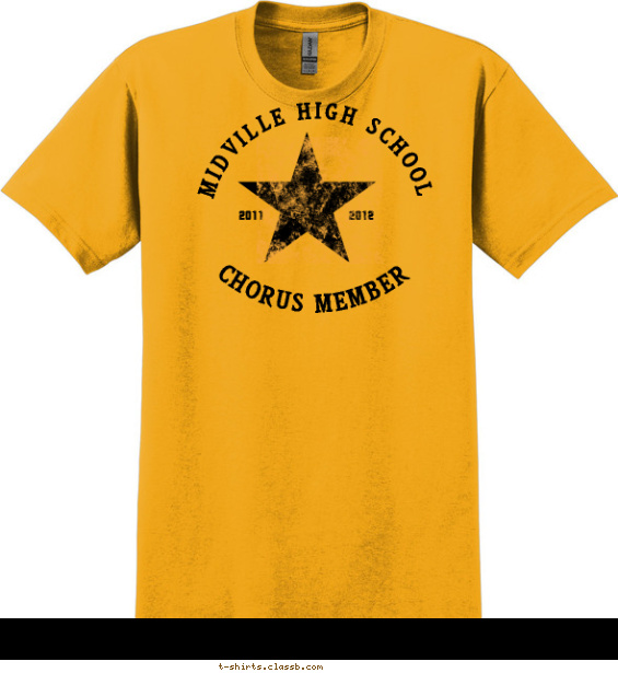 school-chorus t-shirt design with 1 ink color - #SP2079