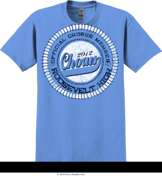 school-chorus t-shirt design with 2 ink colors - #SP2084