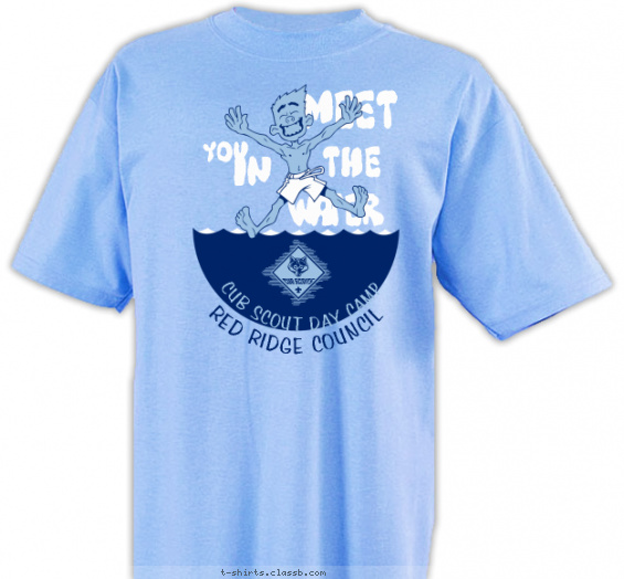 cub-scout-aquatic-themed-camp t-shirt design with 2 ink colors - #SP2088