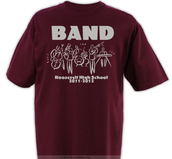 school-band t-shirt design with 1 ink color - #SP2096