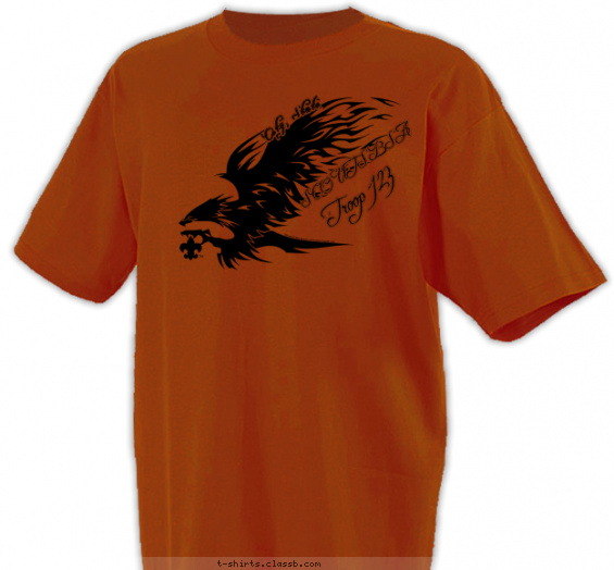 troop t-shirt design with 1 ink color - #SP2109