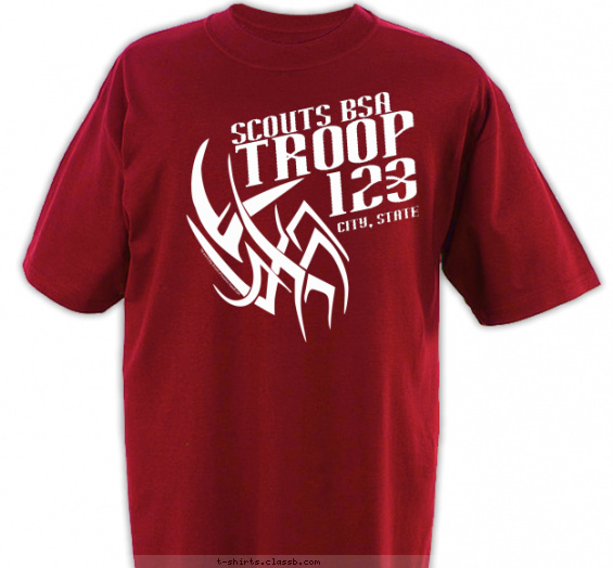 troop t-shirt design with 1 ink color - #SP2110