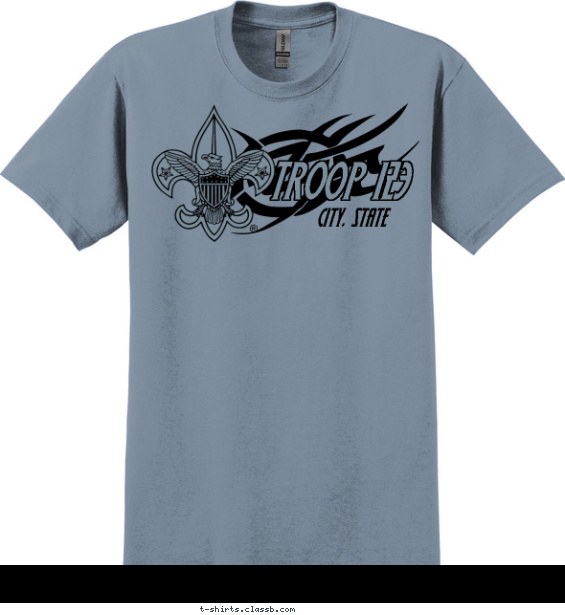 troop t-shirt design with 1 ink color - #SP2112