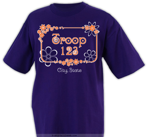scout-bsa-troop-girl t-shirt design with 2 ink colors - #SP2117