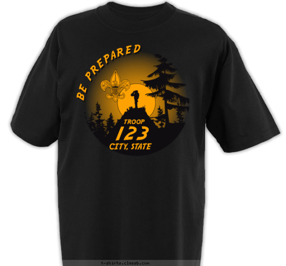 troop t-shirt design with 1 ink color - #SP2121
