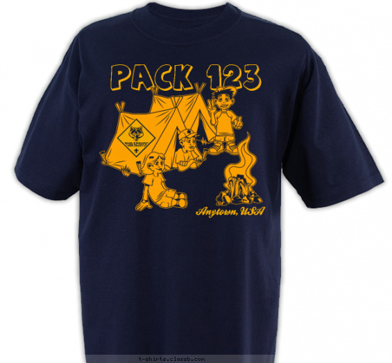 cub-scout-pack-girl-den t-shirt design with 1 ink color - #SP2123