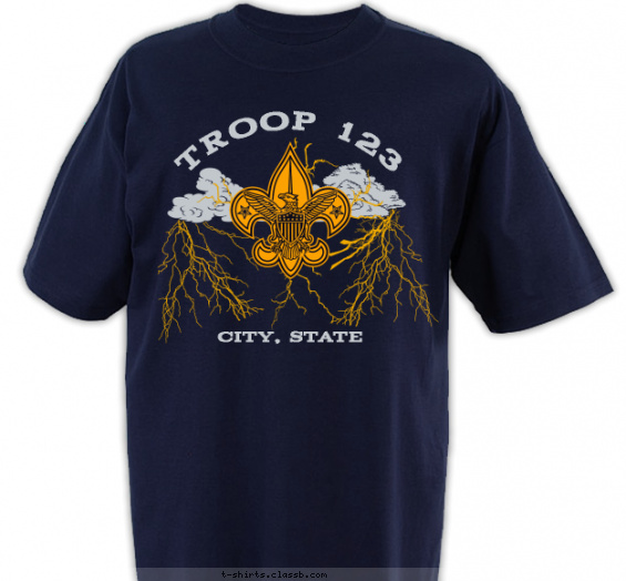 troop t-shirt design with 2 ink colors - #SP2124
