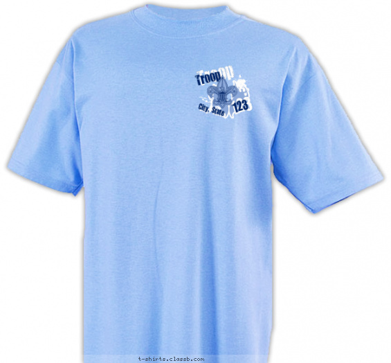 troop t-shirt design with 2 ink colors - #SP2139