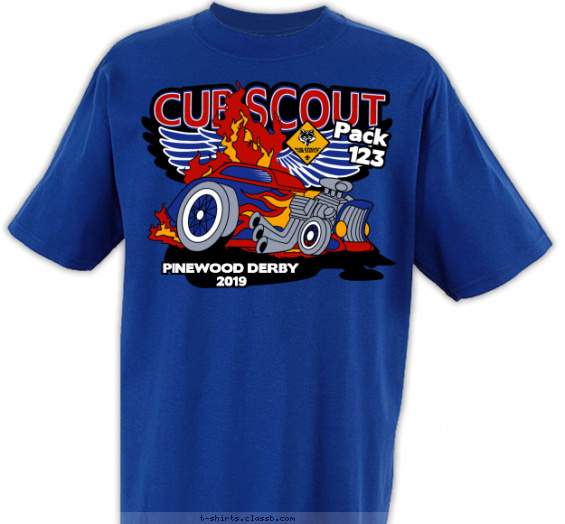 pinewood-derby t-shirt design with 4 ink colors - #SP2148