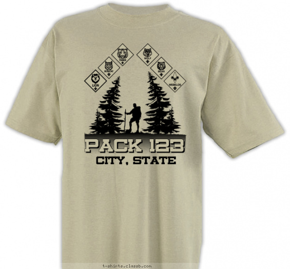pack t-shirt design with 1 ink color - #SP2162