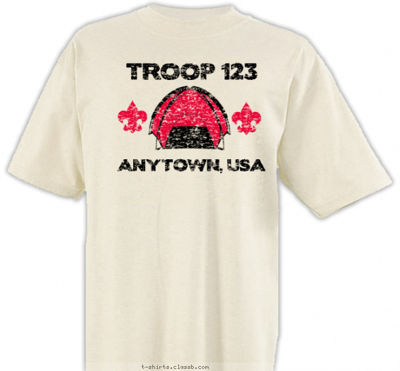 troop t-shirt design with 2 ink colors - #SP2163