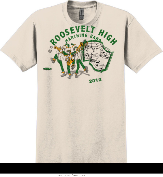school-band t-shirt design with 3 ink colors - #SP2171