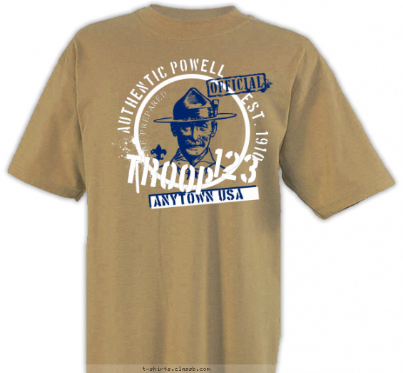 troop t-shirt design with 2 ink colors - #SP2176