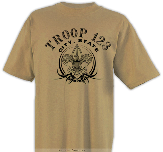 troop t-shirt design with 1 ink color - #SP2181