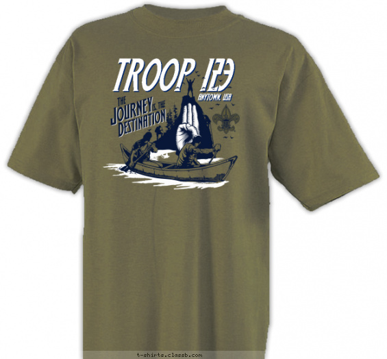 troop t-shirt design with 2 ink colors - #SP2185