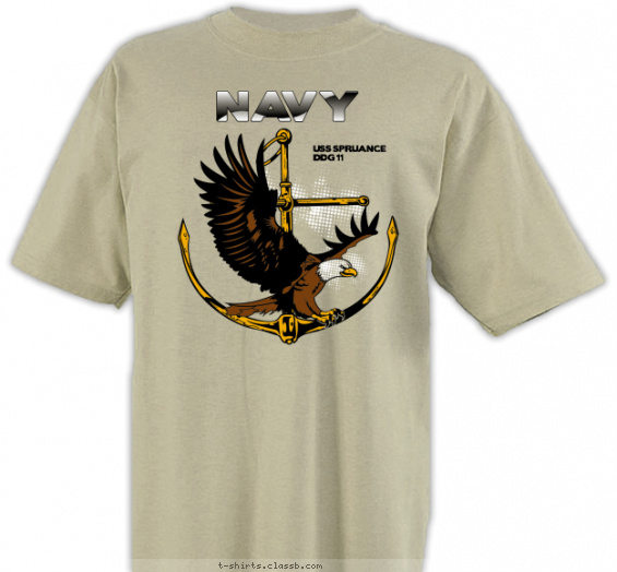 navy t-shirt design with 4 ink colors - #SP2202
