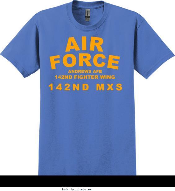 air-force t-shirt design with 1 ink color - #SP2207