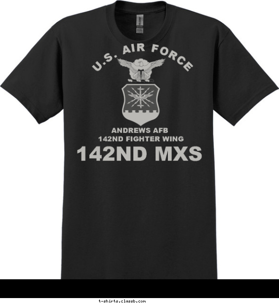 air-force t-shirt design with 1 ink color - #SP2208