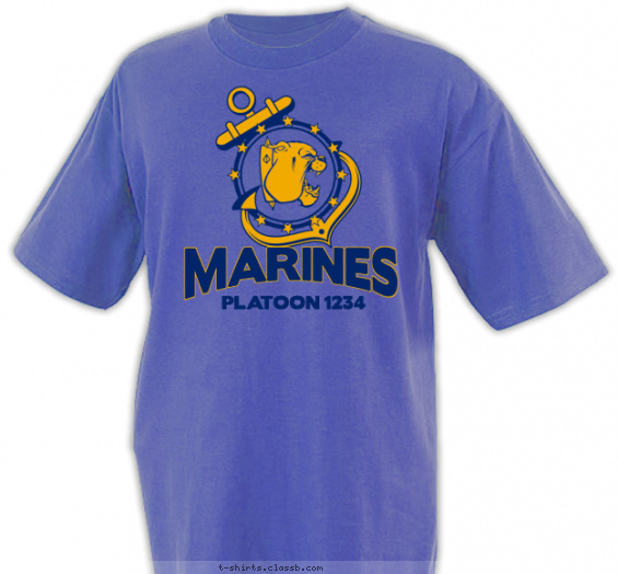 marines t-shirt design with 2 ink colors - #SP2210