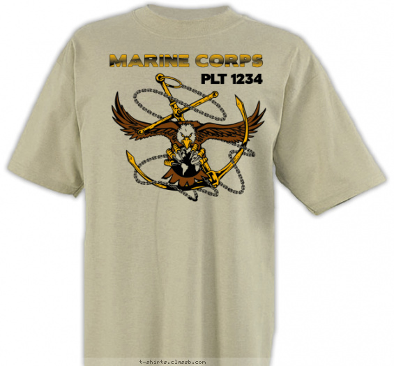 marines t-shirt design with 3 ink colors - #SP2211