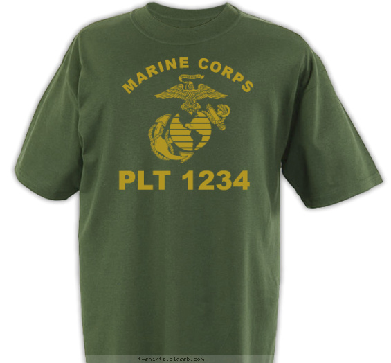 marines t-shirt design with 1 ink color - #SP2213