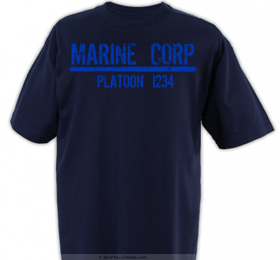 marines t-shirt design with 1 ink color - #SP2214
