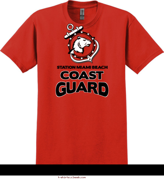 coast-guard t-shirt design with 2 ink colors - #SP2215