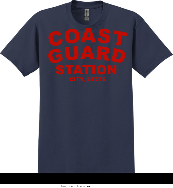 coast-guard t-shirt design with 1 ink color - #SP2216
