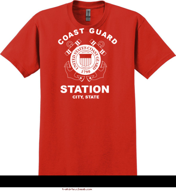 coast-guard t-shirt design with 1 ink color - #SP2217