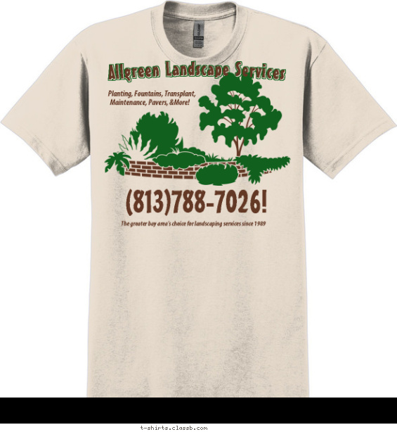 landscaping-lawn-care t-shirt design with 2 ink colors - #SP222