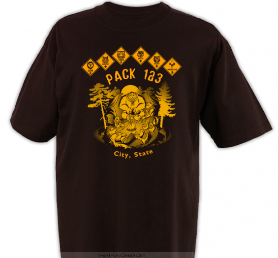 pack t-shirt design with 1 ink color - #SP2226