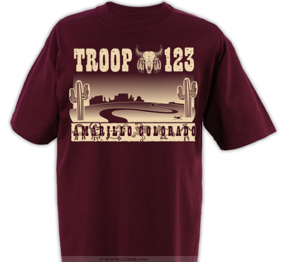 troop t-shirt design with 1 ink color - #SP223