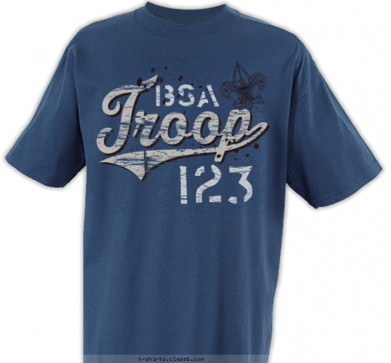 troop t-shirt design with 2 ink colors - #SP2231