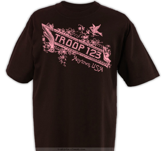 scout-bsa-troop-girl t-shirt design with 1 ink color - #SP2233