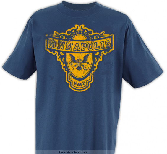 navy t-shirt design with 1 ink color - #SP2240
