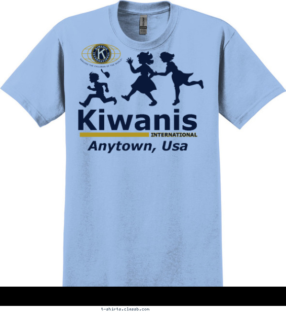 kiwanis t-shirt design with 2 ink colors - #SP2265