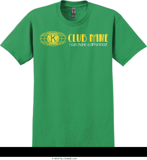kiwanis t-shirt design with 2 ink colors - #SP2268