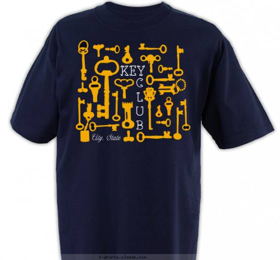 key-club-t-shirts t-shirt design with 2 ink colors - #SP2270