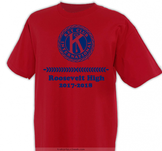 key-club t-shirt design with 1 ink color - #SP2281