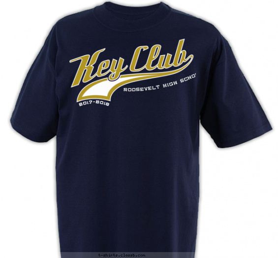 key-club-t-shirts t-shirt design with 2 ink colors - #SP2282