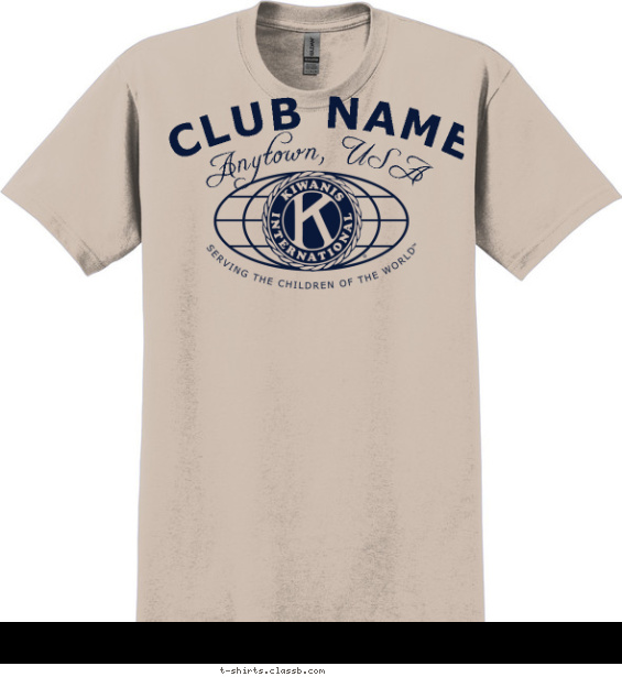 kiwanis t-shirt design with 1 ink color - #SP2283