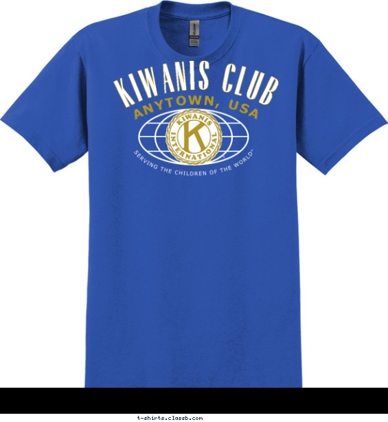 kiwanis t-shirt design with 2 ink colors - #SP2284