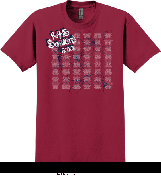class-of-graduation-year t-shirt design with 2 ink colors - #SP2292