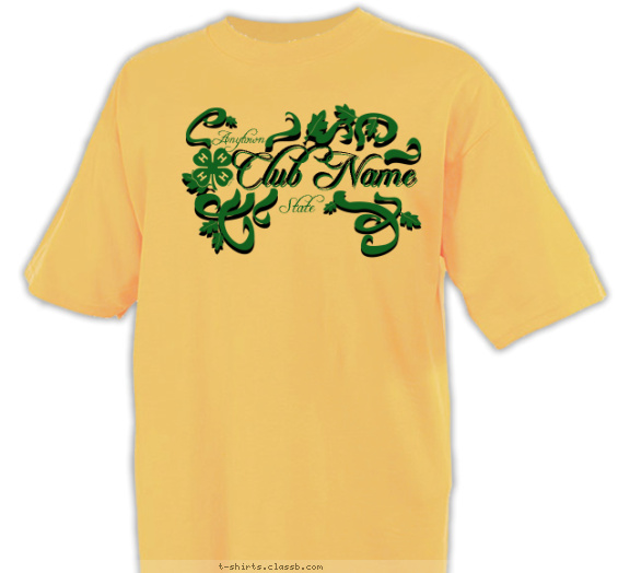 4-h-club t-shirt design with 2 ink colors - #SP2312