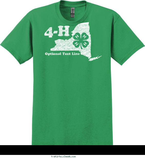 4-h-club t-shirt design with 1 ink color - #SP2318