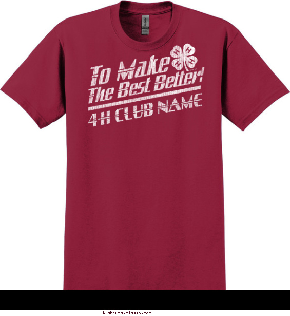 4-h-club t-shirt design with 1 ink color - #SP2319