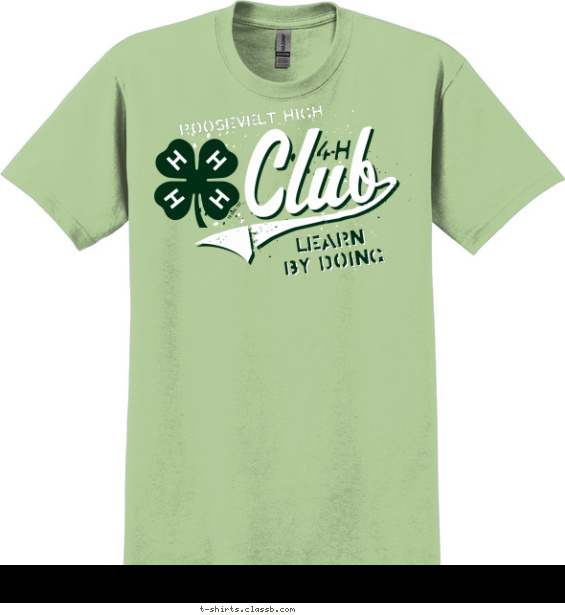 4-h-club t-shirt design with 2 ink colors - #SP2320