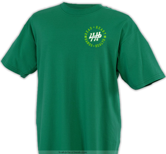 4-h-club t-shirt design with 2 ink colors - #SP2322