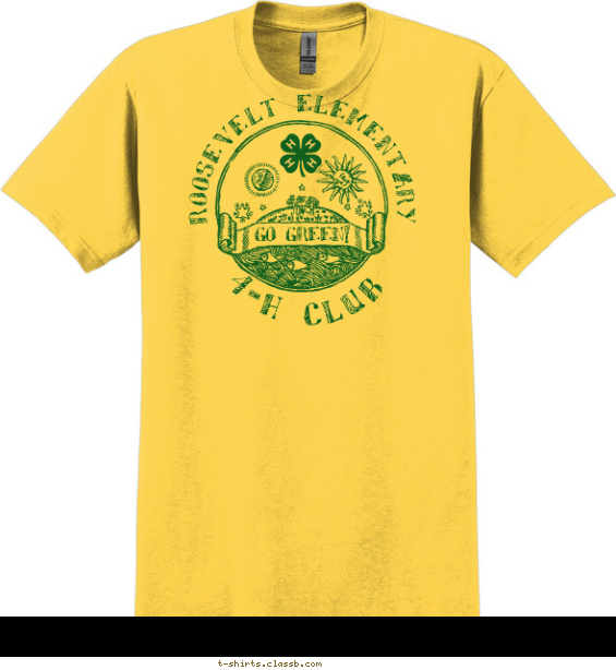 4-h-club t-shirt design with 1 ink color - #SP2324