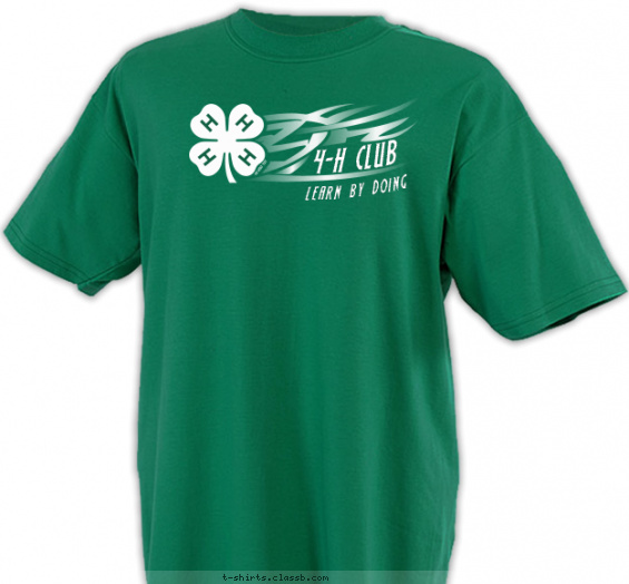 4-h-club t-shirt design with 1 ink color - #SP2325